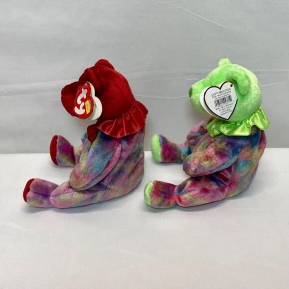 Ty Beanie Babies Birthday Bears July & August 2001 Birthstone Noses Retired EUC - Picture 6 of 16